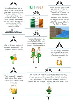 the irish flag and its symbols are shown in this graphic diagram, which shows what it is