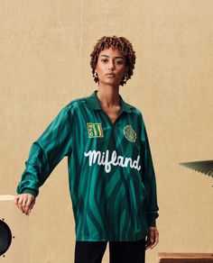 Zebra FC Green/Yellow Long Sleeve Futbol Jersey That features three logo hits and an open collar. Standard Fit & True to size TERMS & CONDITIONS Sportswear Editorial, Editorial Moodboard, Three Logo, Design Moodboard, Yellow Long Sleeve, Jersey Outfit, Basketball Shirts, Football Kits, Soccer Jerseys