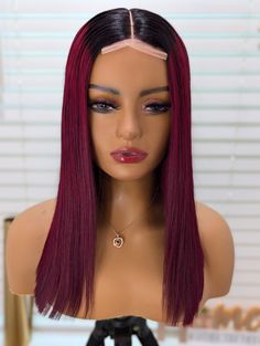 If you love luxury and quality then look no further. This unit is silky, smooth and straight. Length - 16" Weight - 250g Density - 180g Closure - 2x6  Comb - Yes Elastic band - Durability 3+ years if well maintained 99j Wig, Bone Straight Wig, Bone Straight Hair, Love Luxury, Red Wigs, Straight Wig, Straight Hair, Dallas Tx, Elastic Band