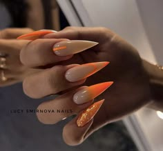 Summer Stiletto Nails Ideas, Summer Stiletto Nails, Nails After Acrylics, Sassy Nails, Gel Nails Diy, Glow Nails, Coffin Shape Nails