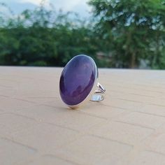 Oval Shape Ring, Amethyst Gem, Spiritual Awareness, Mood Swings, Psychic Abilities, Amethyst Stone, Amethyst Gemstone, Amethyst Ring, 925 Silver Rings