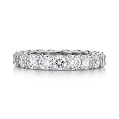 Tiffany & Co. Embrace Diamond Eternity Band Tiffany Diamond Band, Tiffany Eternity Ring, White Eternity Band With Brilliant Round Cut, White Diamond Cut Round Eternity Band, Dazzling White Round Cut Eternity Band, White Platinum Eternity Band, White Platinum Eternity Band With Round Cut, Classic Vs Clarity Round Cut Eternity Band, White Eternity Band With Vs Clarity