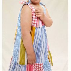 We Love Anthropologie For Us, Why Not For The Little Ones Too! I Wish I Had A Little One! My Baby Girl Is 23! 2166 Summer Gingham Patchwork Dress, Gingham Patchwork Summer Dresses, Summer Gingham Dresses With Patchwork, Cute Summer Patchwork Dresses, Cute Patchwork Spring Dresses, Playful Gingham Dress For Playtime, Playful Sleeveless Gingham Dress, Playful Summer Dress With Patchwork, Playful Patchwork Summer Dress