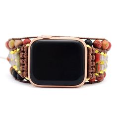 This Cool Beads Apple Watchband will lend a touch of sophistication and luxury to your accessories collection. Crafted from fine gemstone beads, its brown hue is time-honored and classic, creating a timeless piece that will last. Elevate your look with this elegant, exclusive accessory. Material: Picasso Jasper, Crystal, African Turquoise, Black Agate, Matel, S. Steel. 100% New and Exquisite Quality Size: 3 sizes. small-48cm（wrist<6.5"）/medium-53cm (6.5"7.2"), with 3 closures to adjust the lengt Picasso Jasper, African Turquoise, Black Agate, Accessories Collection, Elevate Your Look, Timeless Pieces, Watch Bands, Gemstone Beads, Agate