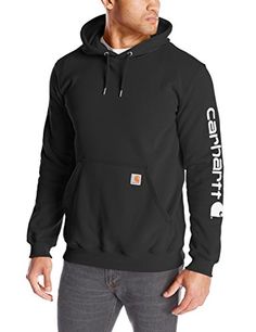 Carhartt Mens Signature Sleeve Logo Midweight Sweatshirt HoodedBlackLarge * Click image for more details. (This is an affiliate link) #runningmensclothing Carhartt Pullover, Oversized Fashion, Carhartt Hoodie, Mens Cowboy Boots, Carhartt Mens, Boys Shirts, Signature Logo, Street Styles, Hooded Sweatshirt