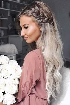 Hairstyles 15, Hairstyle Elegant, Side Braid Hairstyles, Romantic Hairstyles, Wedding Hairstyle, Easy Hairstyles For Long Hair, Braids For Long Hair, Wedding Hair And Makeup