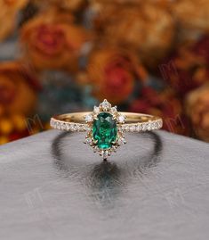 Half Eternity Emerald Gemstone Women's Jewelry// 1/2CT - Etsy Emerald Wedding, Emerald Engagement, Proposal Ring, Emerald Stone, Emerald Engagement Ring, Emerald Gemstone, Emerald Ring, Gold Bands, Oval Cut