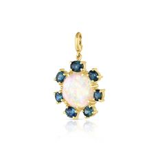 Australian Opal Pendant with Teal Sapphire Frame – Milestones by Ashleigh Bergman Australian Opal Pendant, Teal Sapphire, Shine On, Australian Opal, Opal Pendants, Dream Come True, Jewelry Lover, Opal, Sapphire