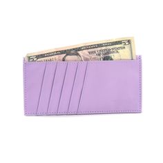 Lavender Slim Card Wallet – Sipsey Wilder Trendy Rfid Blocking Card Holder For Daily Use, Trendy Bifold Card Holder With Rfid Blocking, Trendy Rfid Blocking Bifold Card Holder, Trendy Rfid-blocking Bifold Card Holder, Trendy Card Holder With Card Slots For Daily Use, Trendy Card Holder For Daily Use, Trendy Wallet With Interior Card Slots, Trendy Card Holder With Interior Slots For Daily Use, Trendy Rectangular Card Holder With Card Slots