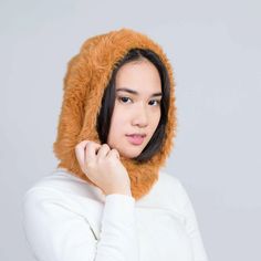 Winter balaclava outfit inspiration for women with our rust faux fur winter balaclava hat. Balaclava Outfit, Fur Hood