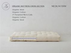 an organic mattress is shown with instructions on how to use it