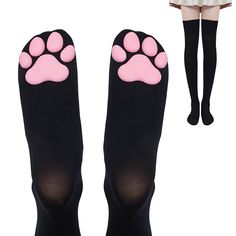 PRICES MAY VARY. Comfortable material: this 3D fluffy cat claw socks are made of quality polyester spandex fabric to provide you with a soft, elastic and comfortable wearing feeling; These cozy socks have nice elasticity that can fit most people's feel Cat claw design: these fluffy cat claw socks with a cute appearance design, are stylish and comfortable, which can be paired with sneakers, skates, shorts, skirts and more, making you look more attractive and charming, while also bright up the col Paw Pad Socks, Cat Girl Outfit, Cat Paw Socks, Paw Socks, Cat Soup, Therian Masks, Socks Thigh High, Paw Pad, Paws Socks