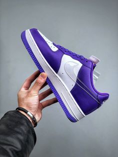 Available in a range of sizes to fit any style, this shoe is a must-have for any fan. Don’t miss out on the opportunity to add this shoe to your collection and experience the ultimate in style, comfort, and performance. Order now and step up your sneaker game! Fade-resistant Nike Air Force 1 For Streetwear, Purple Basketball Shoes For Streetwear, Sporty Fade-resistant Custom Sneakers For Streetwear, Nike Air Force 1 Purple Lace-up For Sports, Sporty Fade-resistant Nike Air Force 1 For Streetwear, Sporty Nike Air Force 1 Breathable Synthetic, Nike Air Force 1 Low-top Leather Fade-resistant, Nike Air Force 1 Fade-resistant For Streetwear, Sporty Nike Air Force 1 Low-top Fade-resistant