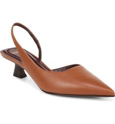 Womens Work Dress, Brown Kitten, Work Dresses For Women, Work Dress, Slingback Pump, Franco Sarto, Kitten Heel, Women's Pumps, Fashion Advice