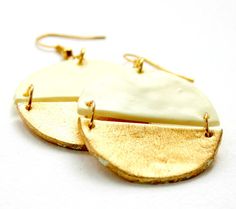 Round dangle earrings Statement earrings Geometric earrings Gold Polymer Clay Dangle Jewelry, Handmade Gold Polymer Clay Jewelry, Nickel Free Gold Polymer Clay Jewelry, Nickel-free Gold Polymer Clay Jewelry, Gold Polymer Clay Jewelry For Everyday, Cream Earrings With Ear Wire For Gifts, Everyday Gold Polymer Clay Jewelry, Gold Round Polymer Clay Earrings, Minimalist Gold Polymer Clay Jewelry