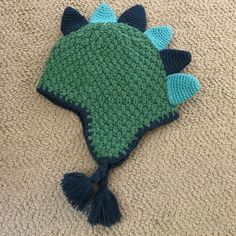 Nwt. Size: 3-6 Months. Dinosaur Hat, Dinosaurs, Kids Accessories, 6 Months, Accessories Hats, Blue Green, Kids Shop, Color Blue, Hats