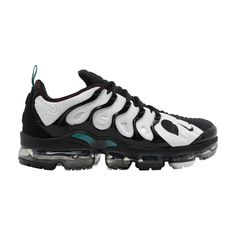 Find NIKE Ken Griffey Jr. X Air Vapormax Plus 'spider-man Catch on Editorialist. The Ken Griffey Jr. x Nike Air VaporMax Plus ‘Spider-Man Catch’ features an insole graphic that displays a ’24’ ensnared in a teal-colored spider web. The former refers to Ken Griffey Jr.’s jersey number, while the latter is symbolic of Junior’s iconic web gem from 1991. Up top, the Air Max Plus-inspired design combines a white mesh base with black TPU overlays, exposed red stitching and a pull tab in Fresh Water — a color combination that nods to the Kid’s OG signature shoe. Lightweight cushioning comes courtesy of Nike’s full-length VaporMax unit. Dynamic High-top Sneakers With Shock Absorption, Dynamic Sneakers With Shock Absorption And White Sole, Nike Air Max Low-top For Outdoor, Sports Sneakers With Shock Absorption And White Sole, Casual Shock Absorption Sneakers For Streetwear, Dynamic Low-top Basketball Shoes With Shock Absorption, Casual Sneakers With Shock Absorption For Streetwear, Sportswear Basketball Shoes For Streetwear, Low-top Sneakers With Shock Absorption