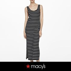 in stock Spring Black Maxi Dress For Daywear, Black Maxi Dress For Spring Daywear, Chic Black Maxi Dress For Daywear, Striped Dress, Cut Out, Mango, Pick Up, In Store, Buy Online