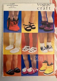 an advertisement for children's shoes with pictures of different types and colors on them