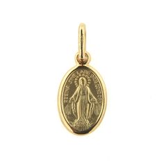 18K Solid Yellow Gold small oval Miraculous Medal 0.53 x 0.36 inch without bail, with bail 0.81 inch 13 x 9 mm without bail ,with bail 20 mm Amalia Gif box and bag included Elegant Oval Miraculous Medal Jewelry, Elegant Oval Necklace With Miraculous Medal, Miraculous Medal, Two Hearts, Showcase Design, Solid Yellow, Shape Design, Everyday Fashion, Ideal Gift