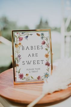 Wildflower Babies Are Sweet Sign Printable, Wildflower Sign, Please Take a Favor, Sweet Treat Baby Shower, Floral Baby Shower, Instant, 55 - Etsy Bloom Graduation Party, Boho Grad Party, Wildflower Graduation Party, Floral Grad Party, Wildflower Party, Garden Party Bridal Shower, Cards And Gifts Sign, Bridal Shower Inspo, Wildflower Baby Shower