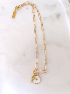 15” chain Gold filled Gold Long Pearl Chain Necklace, Dainty Gold Chain Necklace With Round Pendant, Gold Oval Link Chain Charm Necklace, Gold Charm Necklace With Oval Link Chain, Gold Plated Charm Necklaces With Cable Chain Links, White Pearl Chain Charm Necklace In Metal, Gold Plated Charm Necklace With Cable Chain, Long Metal Chain Necklace With Pearls, Everyday Chain Link Charm Necklaces