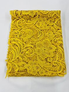 Yellow Lace Patchwork Dresses, Yellow Lace Dresses With Lace Patchwork, Crochet Lace Fabric For Wedding, Yellow Lace Dress For Party, Elegant Yellow Embroidered Fabric For Wedding, Yellow Lace Embroidered Fabric For Wedding, Cutwork Embroidery, Sister Outfits, Embroidered Lace Fabric