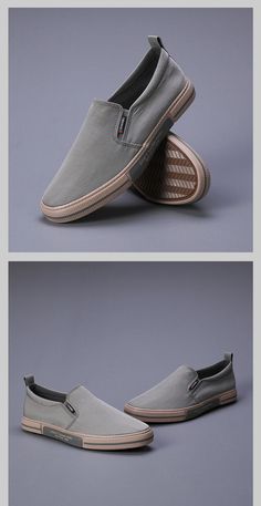 Feel your walk in style with our Men's Canvas Slip On Shoes! These shoes feature a stylish canvas upper with a durable sole and traction pads to ensure you step confidently in any situation. Soft cushioning in the footbed and ankle support keep you comfortable no matter how far you go. Get ready to feel your walk in comfort and style! Outdoor Slip-on Canvas Shoes, Men’s Slip On Shoes, Casual Low-top Slip-resistant Loafers, Gray Slip-on Canvas Shoes For Streetwear, Casual Slip-resistant Low-top Loafers, Slip-on Canvas Shoes With Cushioned Footbed, Comfortable Canvas Slip-ons For Outdoor, Casual Slip-ons For Outdoor Activities, Gray Canvas Shoes With Rubber Sole