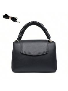 Negro Casual,Miedoso,De moda,Minimalista Collar  Poliuretano A cuadros,Liso Bolso cuadrado Embellished Top Handle Bag With Single Shoulder Strap For On-the-go, Trendy Long Strap Bag For On-the-go, Chic Handheld Flap Bag With Adjustable Strap, Crossbody Flap Bag With Detachable Handle, Black Flap Bag With Double Adjustable Handle, Faux Leather Shoulder Bag With Detachable Strap, Trendy Faux Leather Satchel With Single Shoulder Strap, Trendy Faux Leather Satchel With Detachable Strap, Evening Faux Leather Mobile Phone Bag