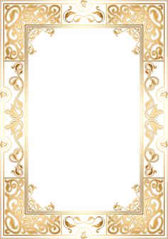 an ornate gold frame with swirls and scrolls in the center on a white background