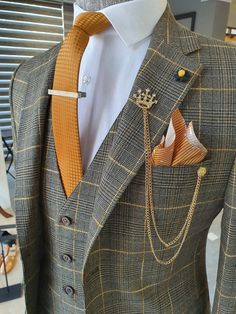 Gentlemen Suit, Khaki Suit, Suit Clothes, Clothes Jacket, Herren Style, Classy Suits, Pants Gift, Dress Suits For Men, Suits Men