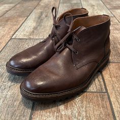 Euc Allen Edmonds Men’s Brown Leather Discovery Lace Up Chukka Boots. Still In Great Condition. Some Scratches And Scuff Marks On Right Boot From Wear. Photos Reflect Condition Of Item. Size - 10 Allen Edmonds Shoes, Allen Edmonds, Chukka Boots, Brown Leather, Men's Shoes, Size 10, Lace Up, Man Shop, Boots