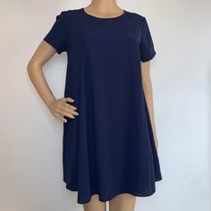 Lush Navy Blue Chiffon Dress. Nwot, Light And Flowy, Perfect For All Seasons. Length: Above Knee, Mini Size Xs, Dry Clean, 100%Polyester Casual Blue Chiffon Dress, Blue Chiffon Mini Dress With Short Sleeves, Blue Chiffon Short Sleeve Mini Dress, Casual Blue Flowy Chiffon Dress, Casual Blue Chiffon Midi Dress, Casual Flowy Blue Chiffon Dress, Casual Blue Midi-length Chiffon Dress, Casual Blue Midi Length Chiffon Dress, Casual Blue Midi Chiffon Dress