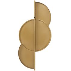 a gold plate with two circles on the front and one circle on the back side