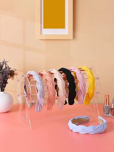 1pc Headband Storage Rack, Clear Hair Band Organizer For Home, Gift For Valentine's Day Clear    PMMA     Storage & Organization, size features are:Bust: ,Length: ,Sleeve Length: Hair Tie Storage, Hair Tie Organizer, Headband Storage, Closet Storage Accessories, Headband Display, Headband Organizer, Organizing Hair Accessories, Jewelry Organizer Storage, Headband Holder