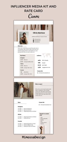 a clean and modern resume template for photographers