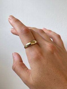 10k Solid Gold Dome Ring Dome Ring Bold Dome Ring Thick - Etsy Gold Chunky Ring, Thick Band Ring, Gold Dome Ring, Curved Ring, Curve Ring, Gold N, Chunky Ring, Dome Ring, Curve Design