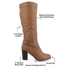 Steal the show this season in heeled boots by Journee Collection. These stylish boots feature tall faux leather shafts that rise mid-calf. At Journee Collection our boot styles will have your outfit looking even better than before. They will give you that finishing touch that will have your outfit looking straight out of a magazine. Mid-calf Heeled Boots With Reinforced Heel, Fall Season Mid-calf Boots Medium Width, Fall Season Medium Width Mid-calf Boots, Wide Calf Knee-high Platform Boots For Fall, Fall Wide Calf Knee-high Platform Boots, Wide Calf High Ankle Faux Leather Boots, Wide Calf Mid-calf Boots With Reinforced Heel, Tall Mid-calf Boots With Stacked Heel And Round Toe, Fall Medium Width Mid-calf Heeled Boots