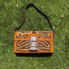 Late 90s Early Y2K Beaded Fendi Baguette Bag | eBay Fendi Baguette Vintage, Fendi Baguette Bag, 90s Bag, Lizard Skin, Fendi Baguette, Baguette Bag, Late 90s, Tiger Print, Vintage Accessories