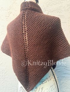 This is Claire's and Brianna's (from Outlander, season 5 & 6 & 7) everyday work shawl!  This practical, everyday shawl is hand knit just for you in a thick, chunky and warm 100% wool yarn. It is READY TO SHIP in the color shown here in this listing, a rich Chocolate Brown. This listing is for this OOAK item.   This shawl is a triangle shawl, approximately 70" from tip to tip, and 35" from center back top to bottom tip. It can be worn in a variety of ways, but most often, Claire and Brianna wear their work shawls high on the neck and wrapped around the torso and tied in the back. This is the perfect shawl to keep them warm while on Fraser's Ridge in season 5,6 & 7 of Outlander. For you, it's perfect to wear with everything from blue jeans to dresses!   If you are looking to order Claire's W Claire And Brianna, Outlander Knitwear, Outlander Season 7, Triangle Shawl, Triangle Shawls, Color Chocolate, Wool Yarn, Shawls And Wraps, Outlander