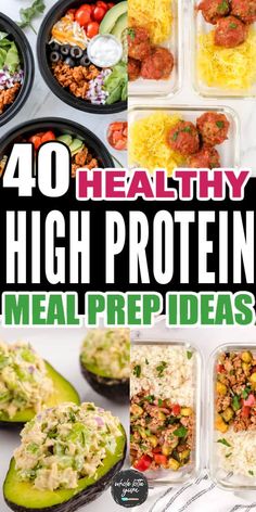 40 healthy high protein meal prep tips