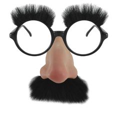 Transform into the iconic comedian Groucho Marx with these elope Groucho Marx Nose Glasses with Mustache Costume Accessory! Designed for instant comedic appeal, these officially licensed glasses feature lens-less black plastic frames, a latex nose sporting a faux fur toothbrush mustache, and faux fur eyebrows perched on top. Capture Groucho's legendary look effortlessly and bring laughter to any occasion with this classic disguise. Perfect for comedy gatherings, parties, or even office meetings, Mustache Costume, Thick Mustaches, Beard Costume, Box Costumes, Groucho Marx, Funny Glasses, Plastic Glasses, Costume Shop, Glasses Frames