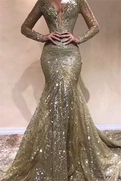 Are you looking for Fascinating V-neck Sequined Mermaid Prom Dress online? Biztunnel is a best place to buy modest formal dresses. Lower Price. Ships Fast Worldwide. Sequin Mermaid Dress, Ballroom Dresses, Sequin Prom Dress, Sequin Prom Dresses, Fantasy Gowns, Long Sleeve Sequin, Prom Dresses Online, Prom Dresses With Sleeves, Applique Dress