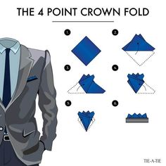 A Groom’s Guide To Rock Dapperest Pocket Square Folds On His Wedding Simpul Dasi, Polite Society, Mode Tips, Tie Fashion