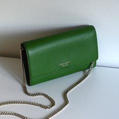 Nwot Kate Spade New York Roulette Leather Crossbody Chain Wallet Bitter Greens Green Leather Crossbody Wallet With Removable Chain Strap, Leather And Fabric Interior Brand New Without Tags, Unused In Excellent Condition Can Be Worn And Cross Body Bag Or Used As A Wallet Measurements 9 X 5.5 X 2 Inches Strap Is 46 Inches Long From End To End Return: No Returns Accepted Once Item Is Worn. Buyer Pays For Any Return. Green Leather Evening Wallets, Formal Green Bags With Card Slots, Green Clutch Wallets For Formal Occasions, Kate Spade Elegant Formal Clutch, Chic Kate Spade Evening Wallet, Elegant Travel Wallet On Chain With Card Slots, Elegant Kate Spade Clutch For Formal Occasions, Elegant Green Wallet For Formal Occasions, Green Elegant Formal Wallets