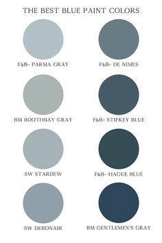 the best blue paint colors to use in your home or office, including grays and blues