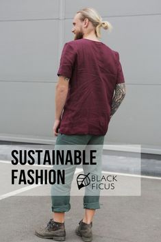 Men's linen t-shirt, burgundy. Elegand and comfy summer t-shirt. CLick to see more! Custom orders are available upon request. #men'slinentsirt #menstshirt #linentshirt #summertshirt #basictshirt #linenclothes #ethicalfashion #ecofriendlybrand #summeroutfit  #eleganttsirt #mensfashion2019 Relaxed Fit Conscious Style T-shirt For Summer, Eco-friendly Crew Neck Tops For Summer, Eco-friendly Organic Cotton T-shirt For Summer, Eco-friendly Organic Cotton Tops For Summer, Eco-friendly Organic Cotton Summer Tops, Casual Linen T-shirt For Summer, Eco-friendly Relaxed Fit Summer Top, Casual Linen Crew Neck T-shirt, Relaxed Fit Linen T-shirt Short Sleeve