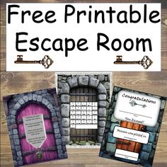 free printable escape room for kids to play with and learn how to use it