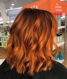 Pumpkin Spice Hair, Red Balayage Hair, Copper Hair Color, Hair Color And Cut, Copper Hair