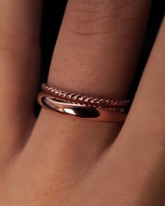 This thick ring comes in a textured or smooth finish. It's cigar band style is great for both men and women! It makes a subtle statement, which is the perfect choice for a wedding band. Looks great when paired with other stacking rings or on its own! This listing is for one SINGLE ring. Made with approximately 3.25mm thick, half-rounded metal, this is our thickest ring to date! Crafted with ethically sourced 14K Rose Gold Fill. *The solder mark on this ring will be slightly more visible due to t Minimalist Rose Gold Bands With Diamond Cut, Minimalist Rose Gold Band With Diamond Cut, Minimalist Rose Gold Diamond Cut Bands, Rose Gold Diamond Cut Ring Bands, Rose Gold Diamond Cut Ring, Timeless Rose Gold Engraved Round Band, Formal Tarnish Resistant Rose Gold Stackable Rings, Rose Gold Engraved Tarnish Resistant Ring, Tarnish Resistant Rose Gold Engraved Ring